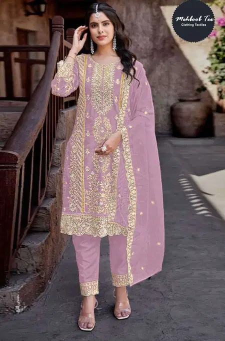 1496 A and D By Mehbbob Tex Organza Online Pakistani Salwar Suits Wholesale
